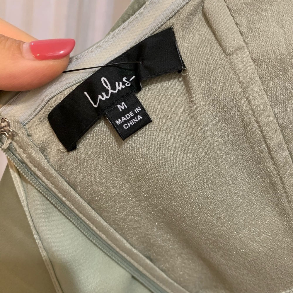 Midi Sage Green Dress - Picture 3 of 5